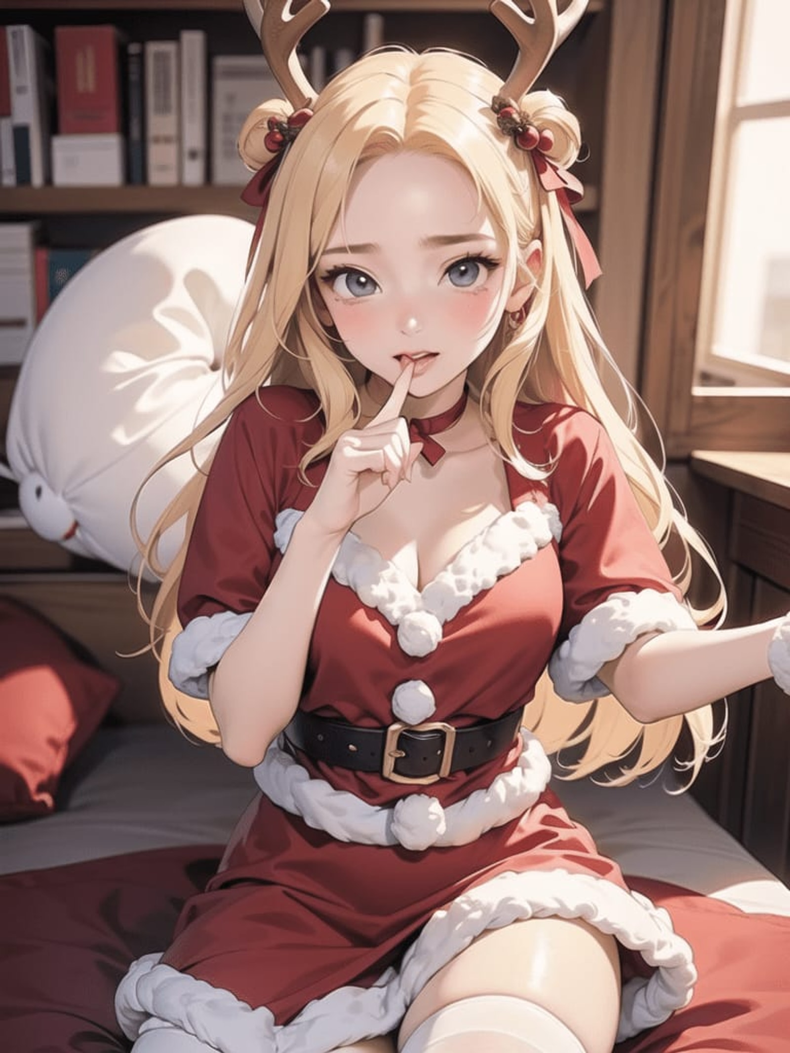 ai generated Christmas girl