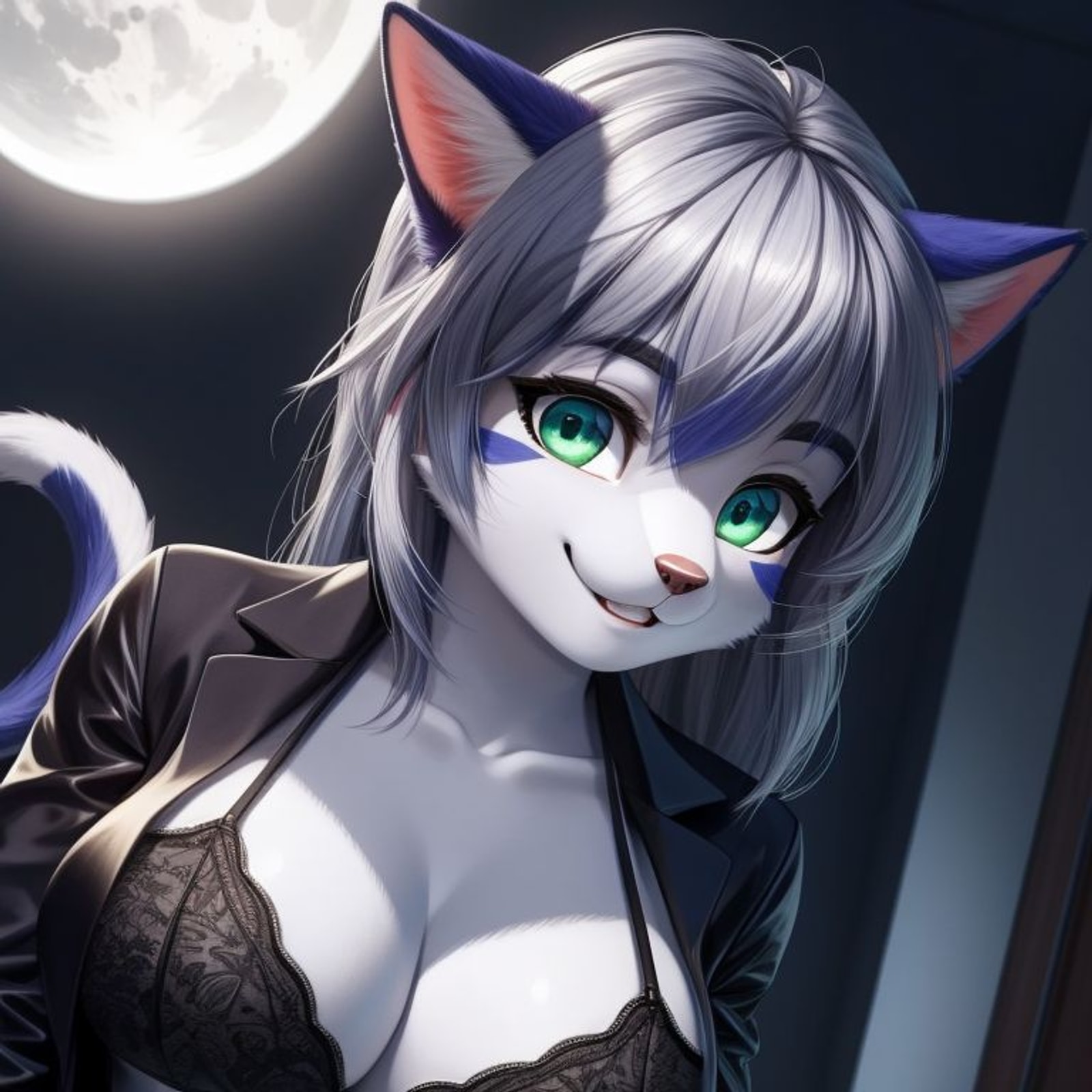 cat girl, Russian Blue cat, ai furry cat, furry art, porn ai image generator