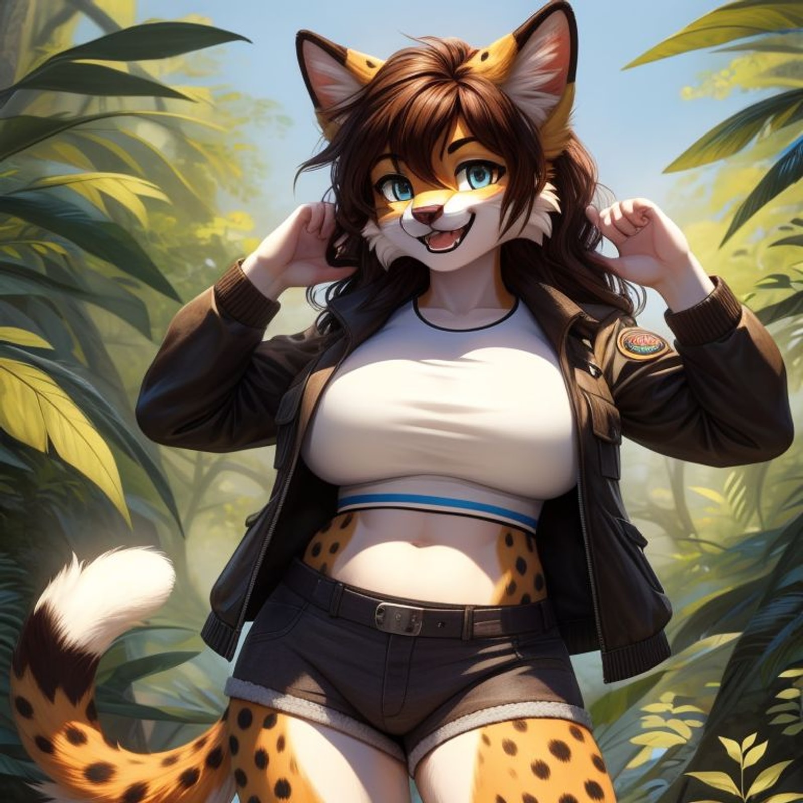 ai furry cat girl, furry art