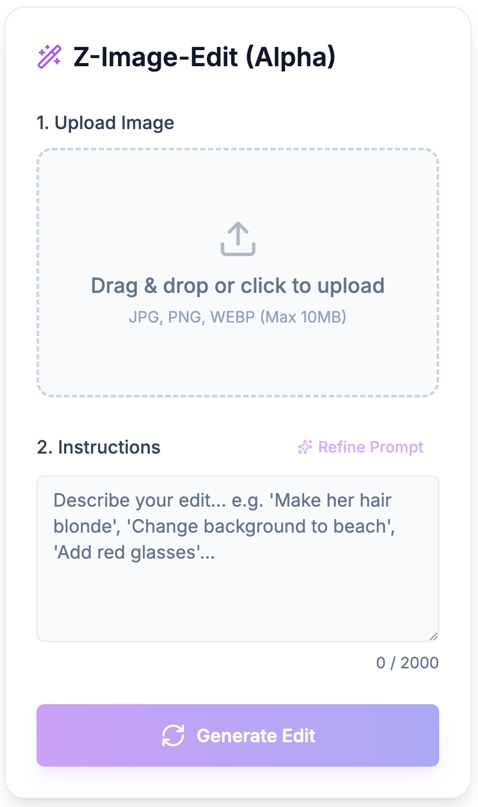 free online z-image-edit generator 